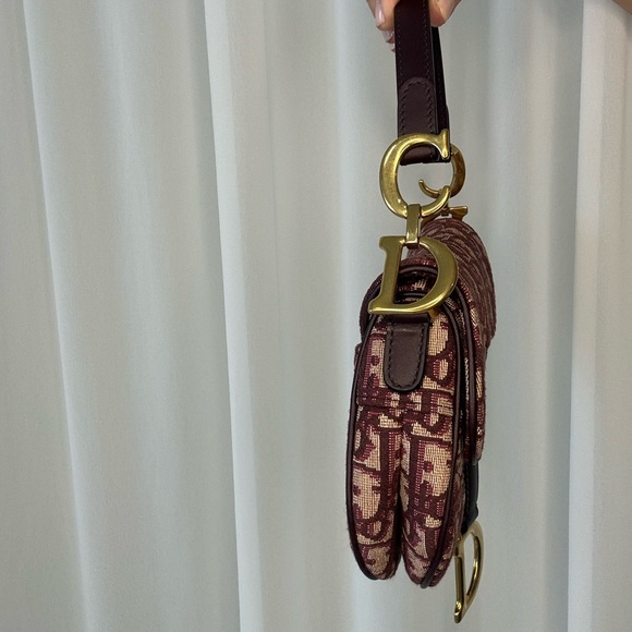 Dior Saddle oblique, red mini size - Picture 4 of 10